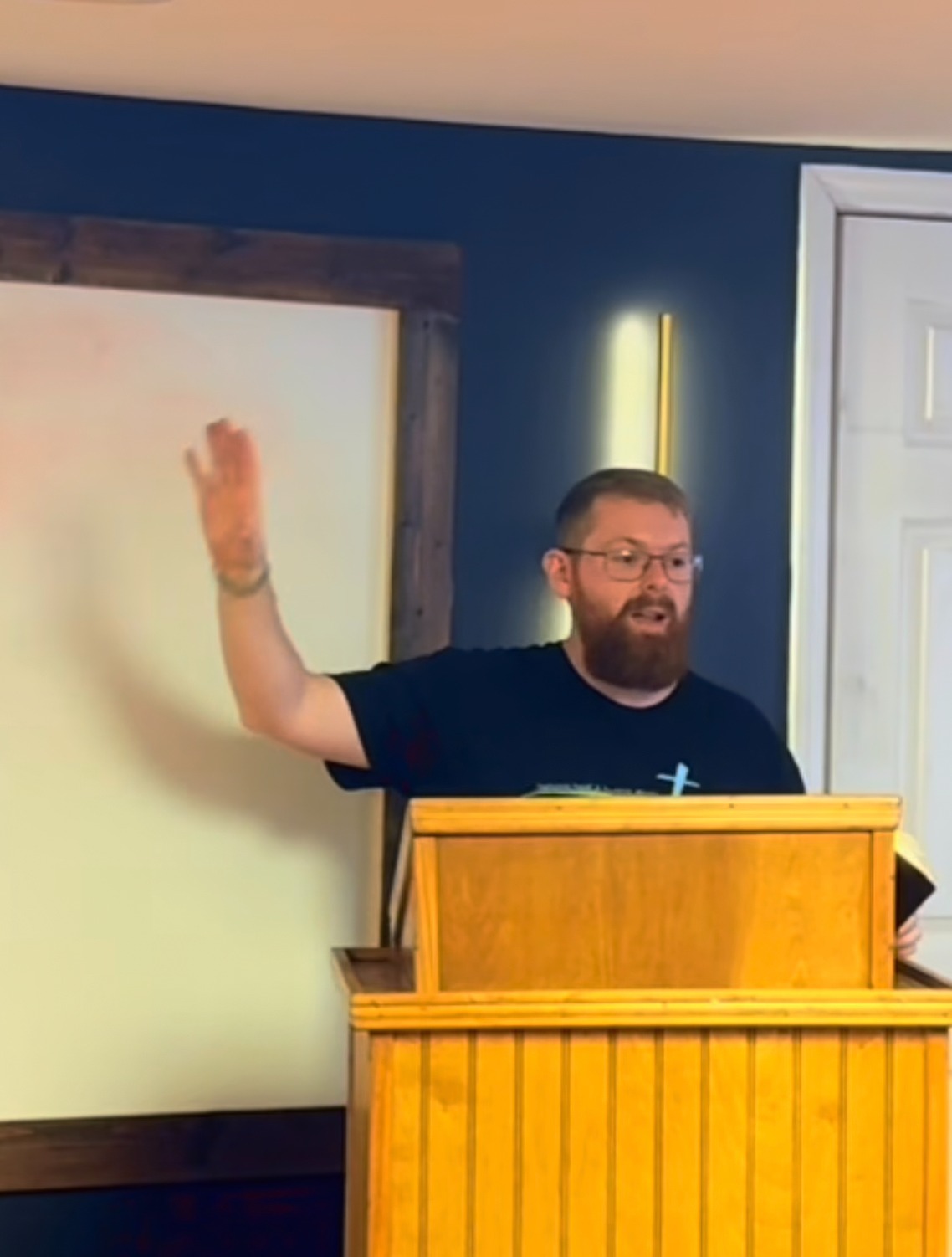 Preaching during Element 412 Church